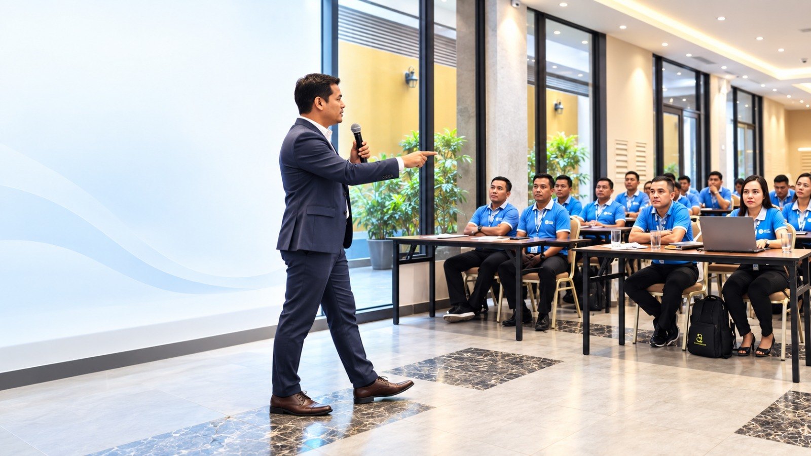 Expositor de GESTA en una capacitación empresarial